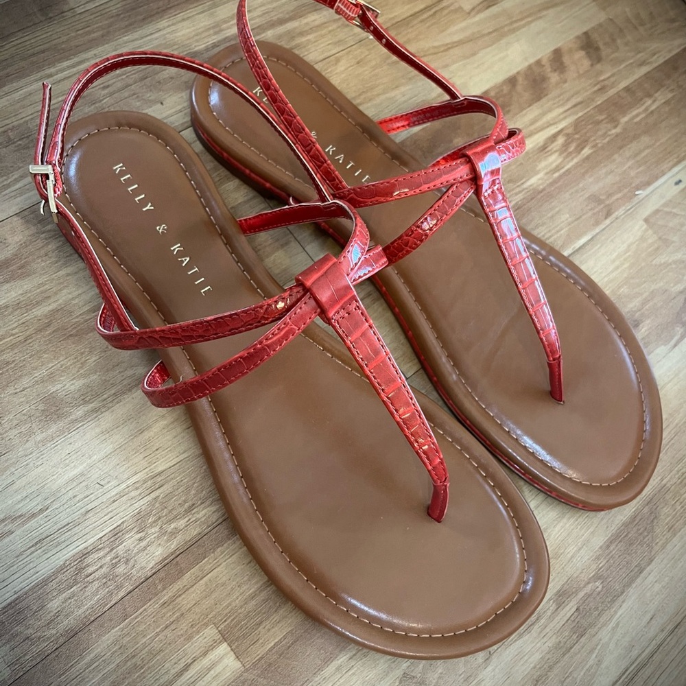 Kelly & Katie faux crocodile sandals